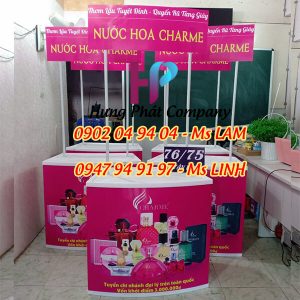 booth nhua trung bay nuoc hoa