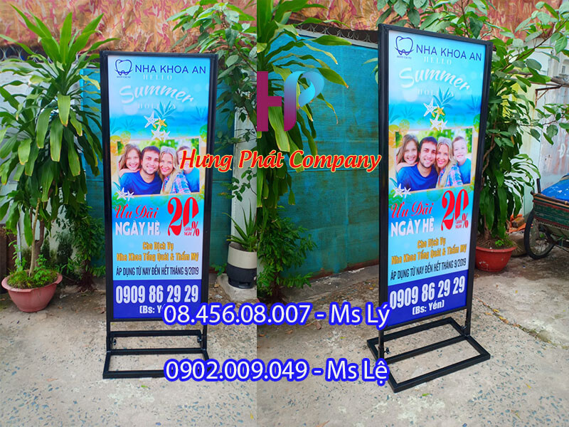 biển quảng cáo 2 mặt đẹp