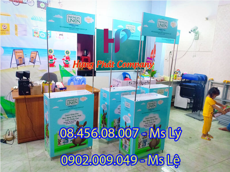 booth lắp ráp bán hàng bằng sắt giá rẻ