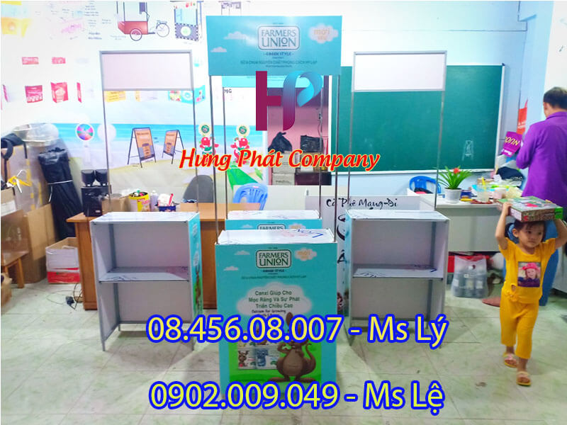 booth lắp ráp bán hàng bằng sắt lưu động
