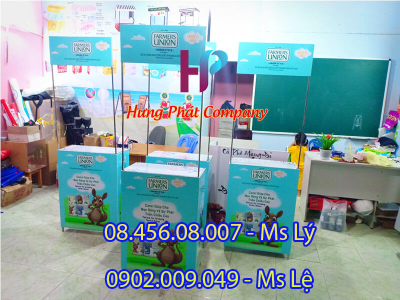 booth lắp ráp bán hàng bằng sắt