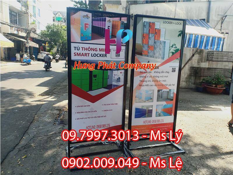khung sắt quảng cáo chịu gió đẹp