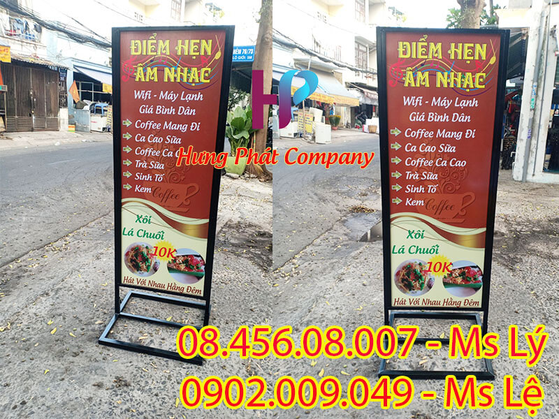khung sắt quảng cáo ngoài trời đẹp giá rẻ