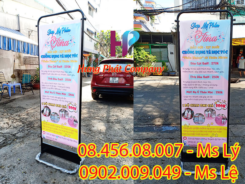 khung sắt chịu gió ngoài trời 2 mặt