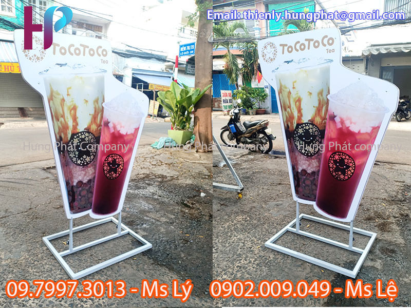 chân standee mô hình sản phẩm ly trà sữa