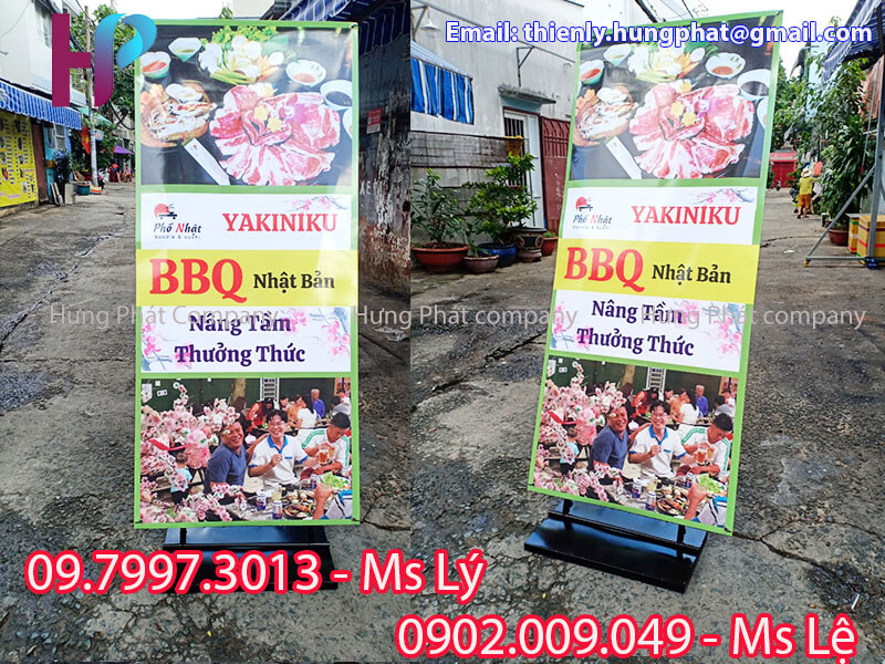 khung sắt quảng cáo ngoài trời tăng đơ kích thước