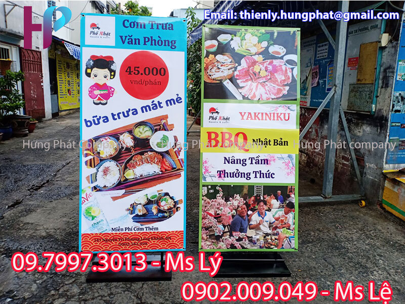 khung sắt quảng cáo ngoài trời chịu gió