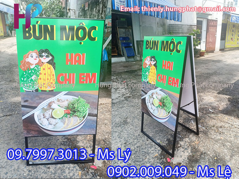 chân chữ A quảng cáo ngoài trời đẹp