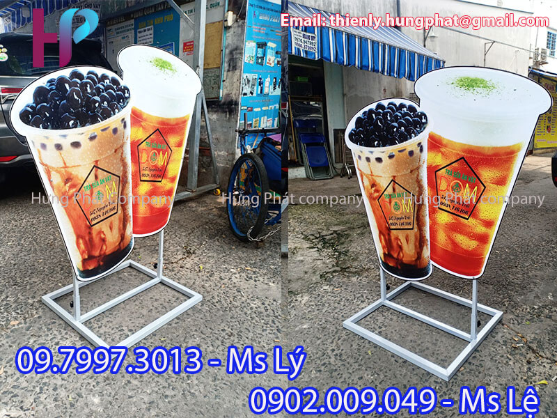 Chân mô hình sản phẩm quảng cáo 2 mặt