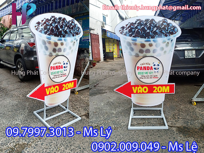 chân mô hình quảng cáo ngoài trời chịu gió