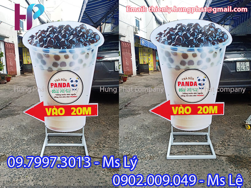 chân mô hình quảng cáo ngoài trời