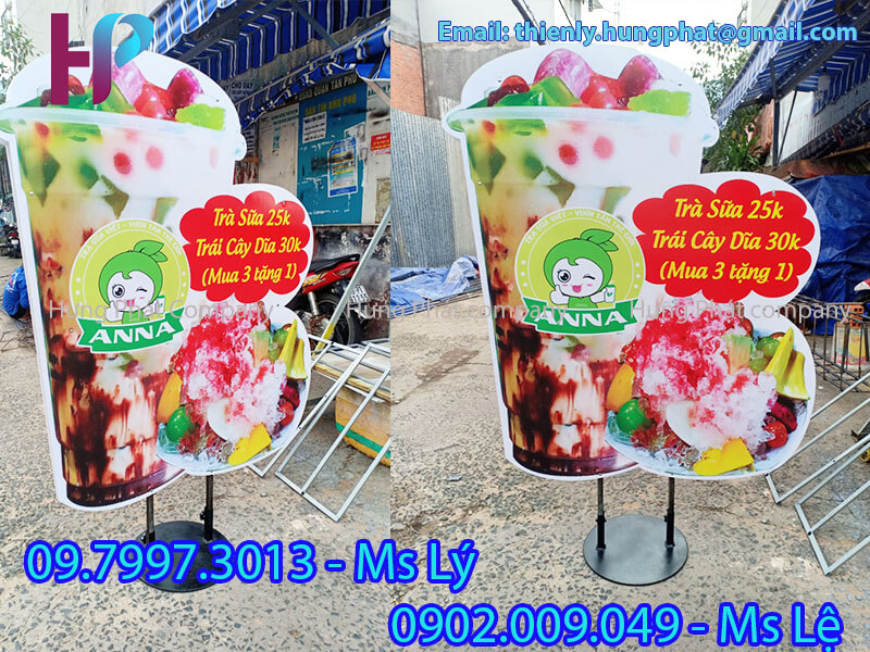 chân standee ly trà sữa lưu động