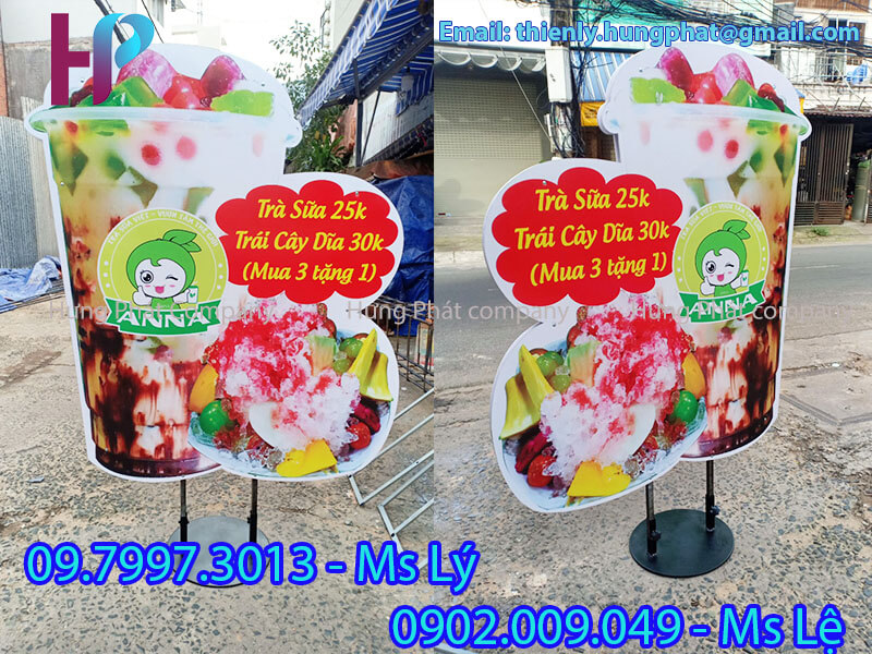 chân standee ly trà sữa