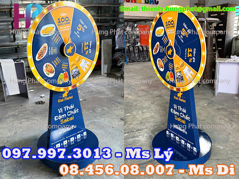 vòng quay quảng cáo sản phẩm ngoài trời