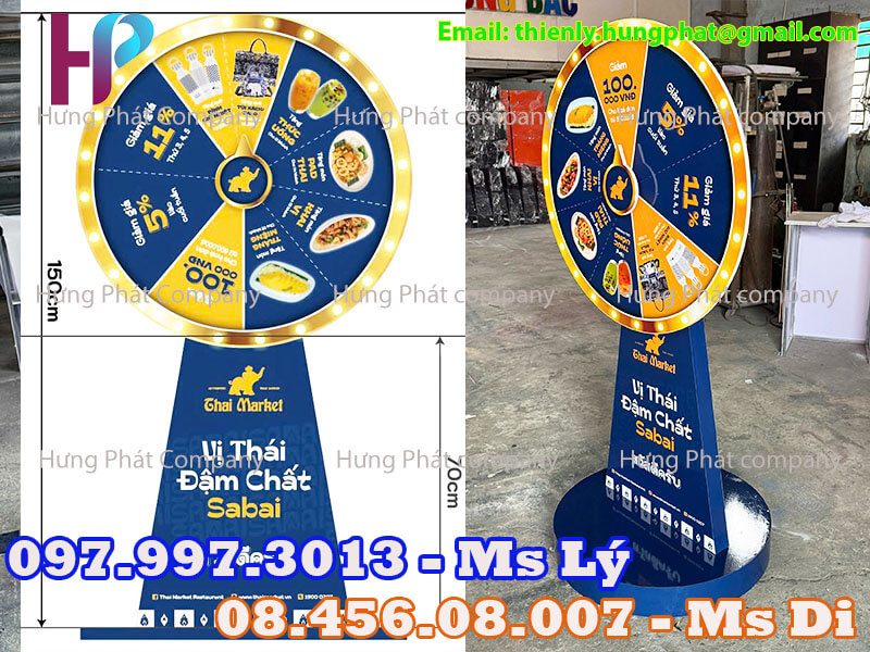 vòng quay quảng cáo sản phẩm di động