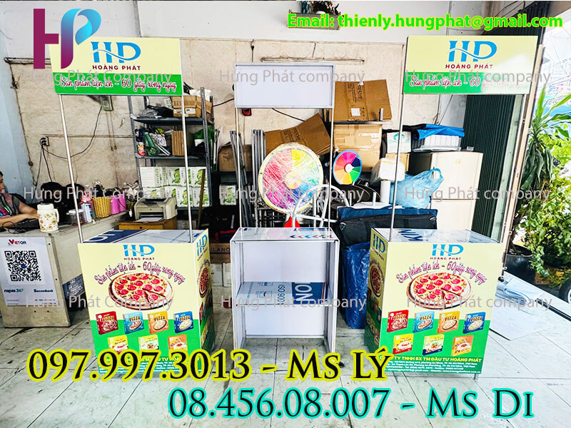 quầy lắp ráp lưu động tiếp thị sản phẩm gấp gọn
