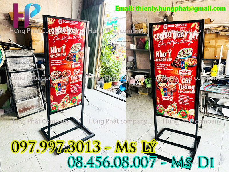 chân quảng cáo ngoài trời chịu gió