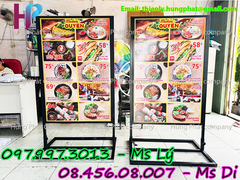 bảng quảng cáo ốp format 2 mặt