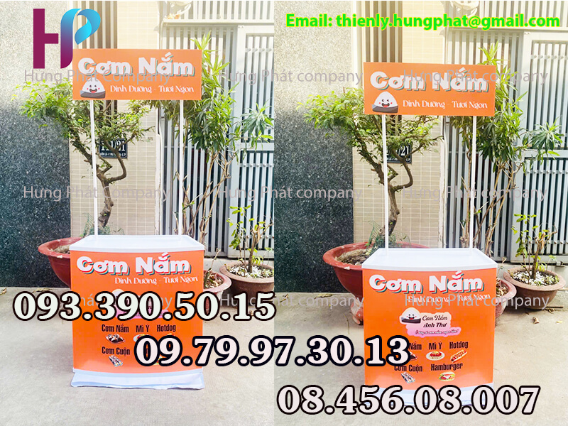quầy cơm nắm gấp gọn lưu động