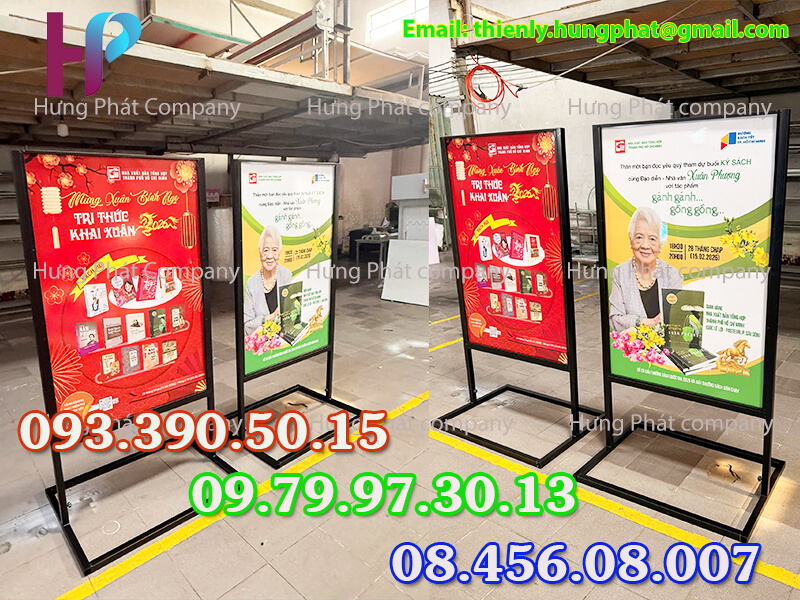 khung quảng cáo chịu gió ngoài trời